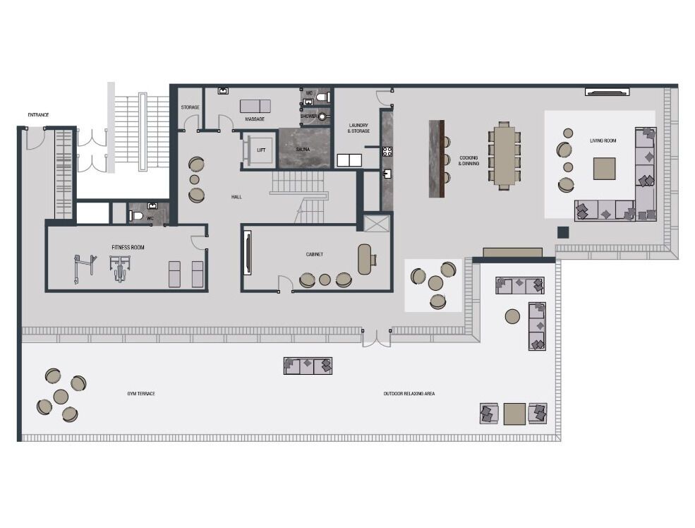 Планировка: 5-комн. квартира 605.10 м² в новостройке Нева Тауэрс