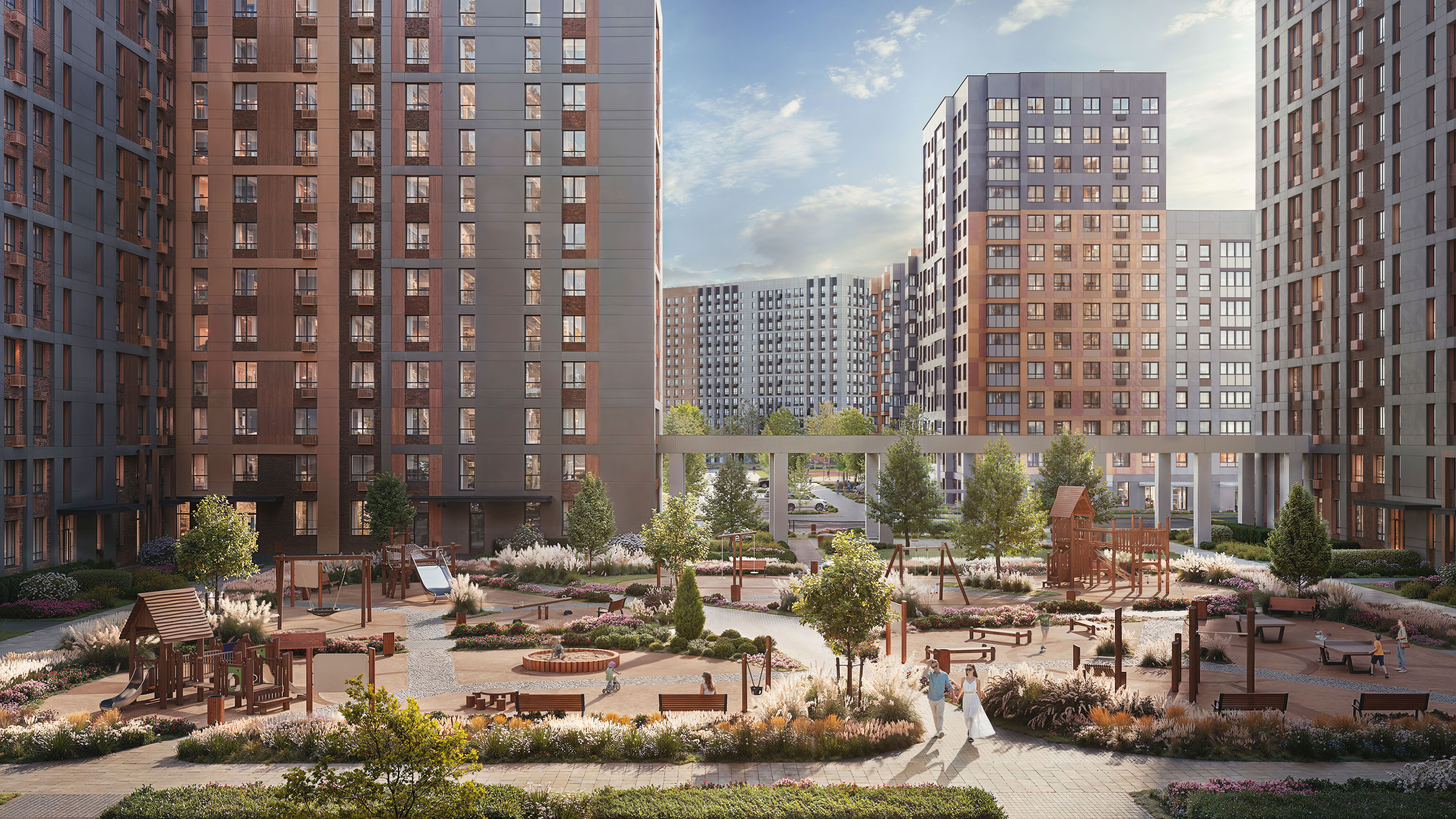 Планировка: 1-комн. квартира 39.40 м² в новостройке ЖК Эко Бунино