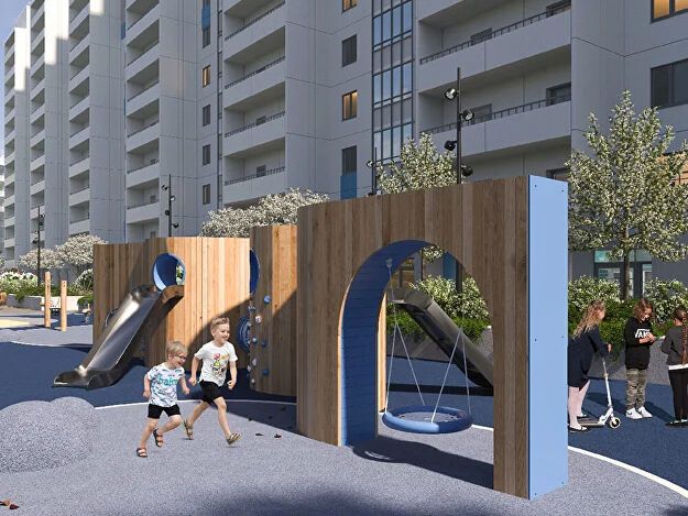 Планировка: Студия 27.22 м² в новостройке Меридиан Шушары