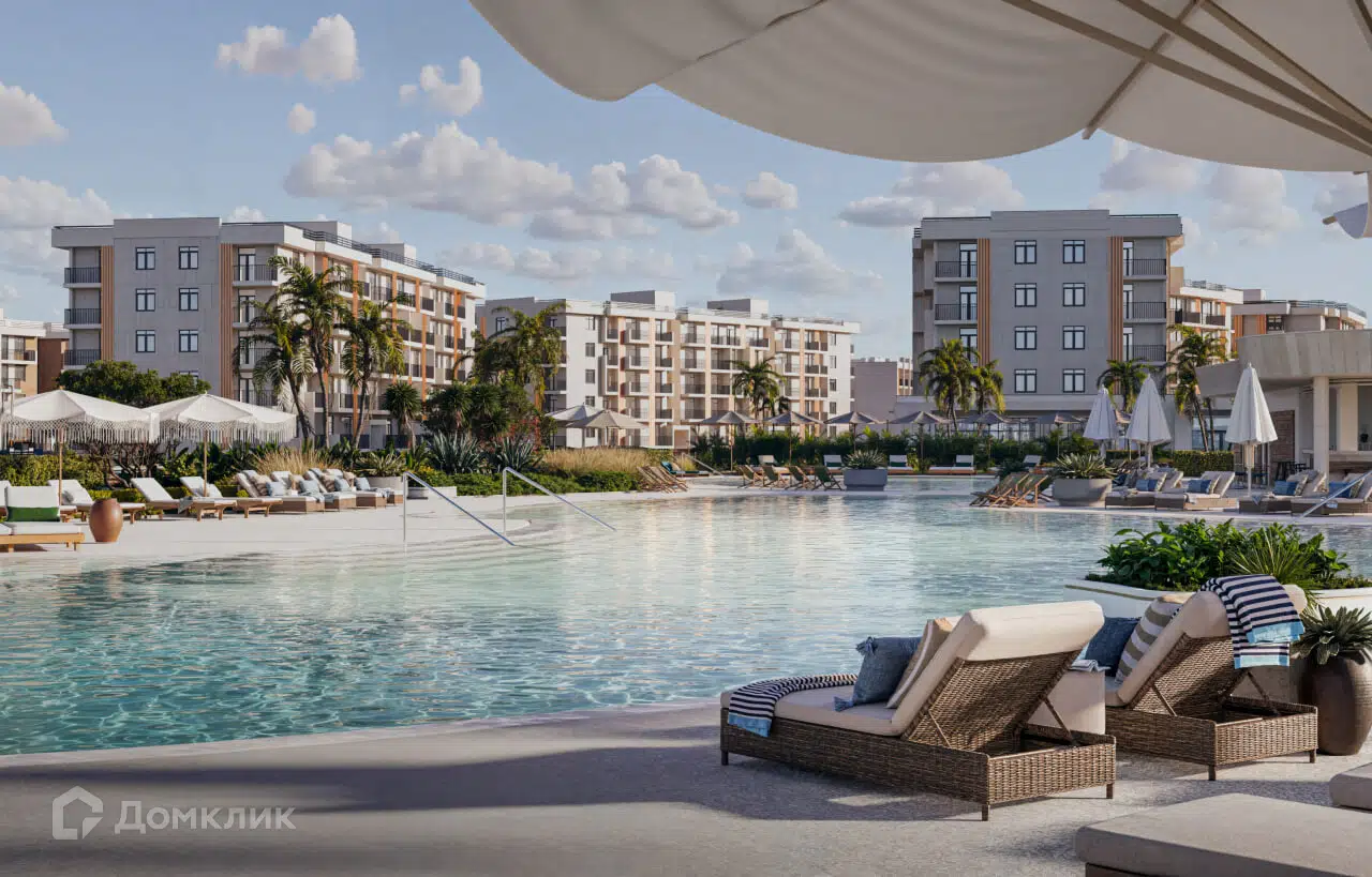 Планировка: Студия 33.60 м² в новостройке МореТут