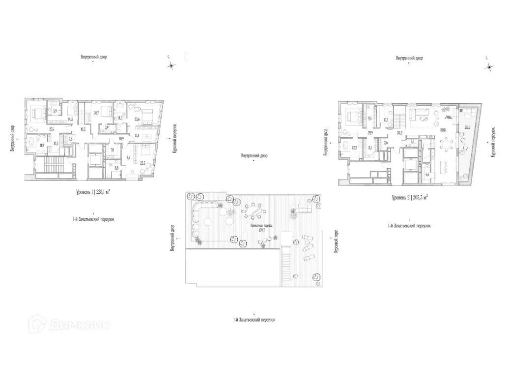 Планировка: 5-комн. квартира 491.10 м² в новостройке Аннабелс