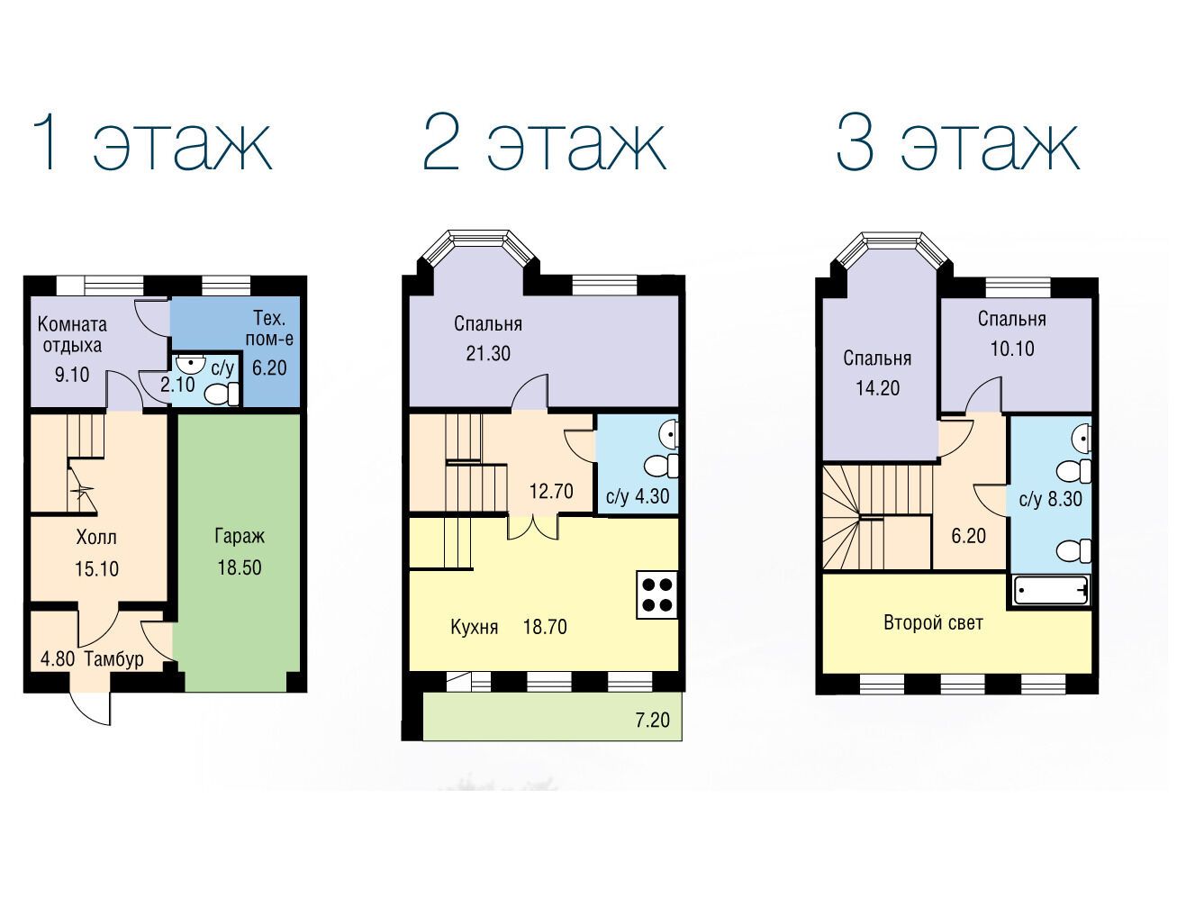 Планировка: 3-комн. квартира 162.50 м² в новостройке Лахта