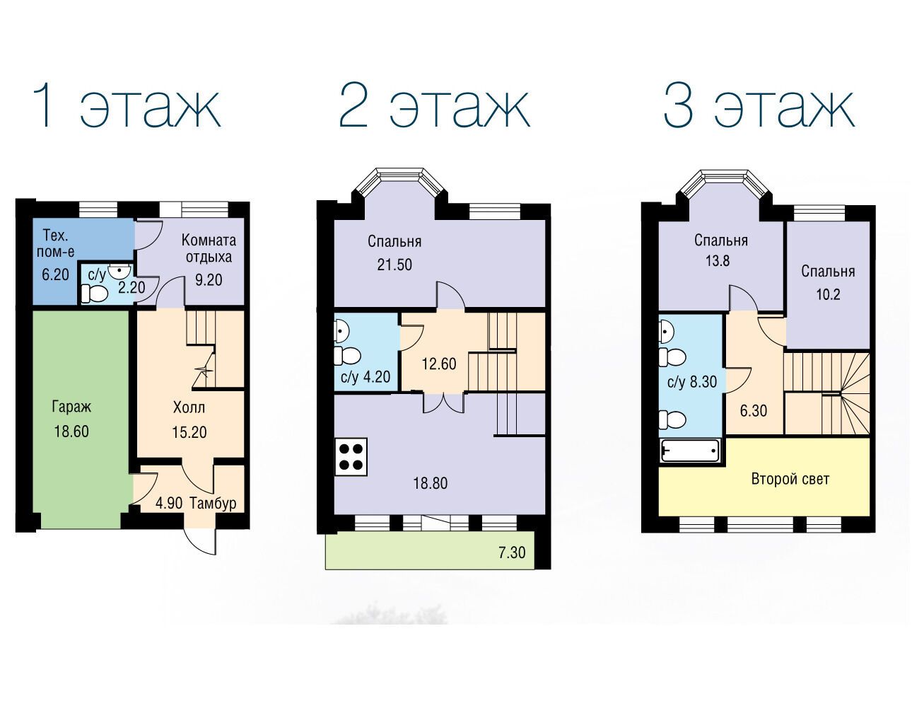 Планировка: 3-комн. квартира 163.30 м² в новостройке Лахта