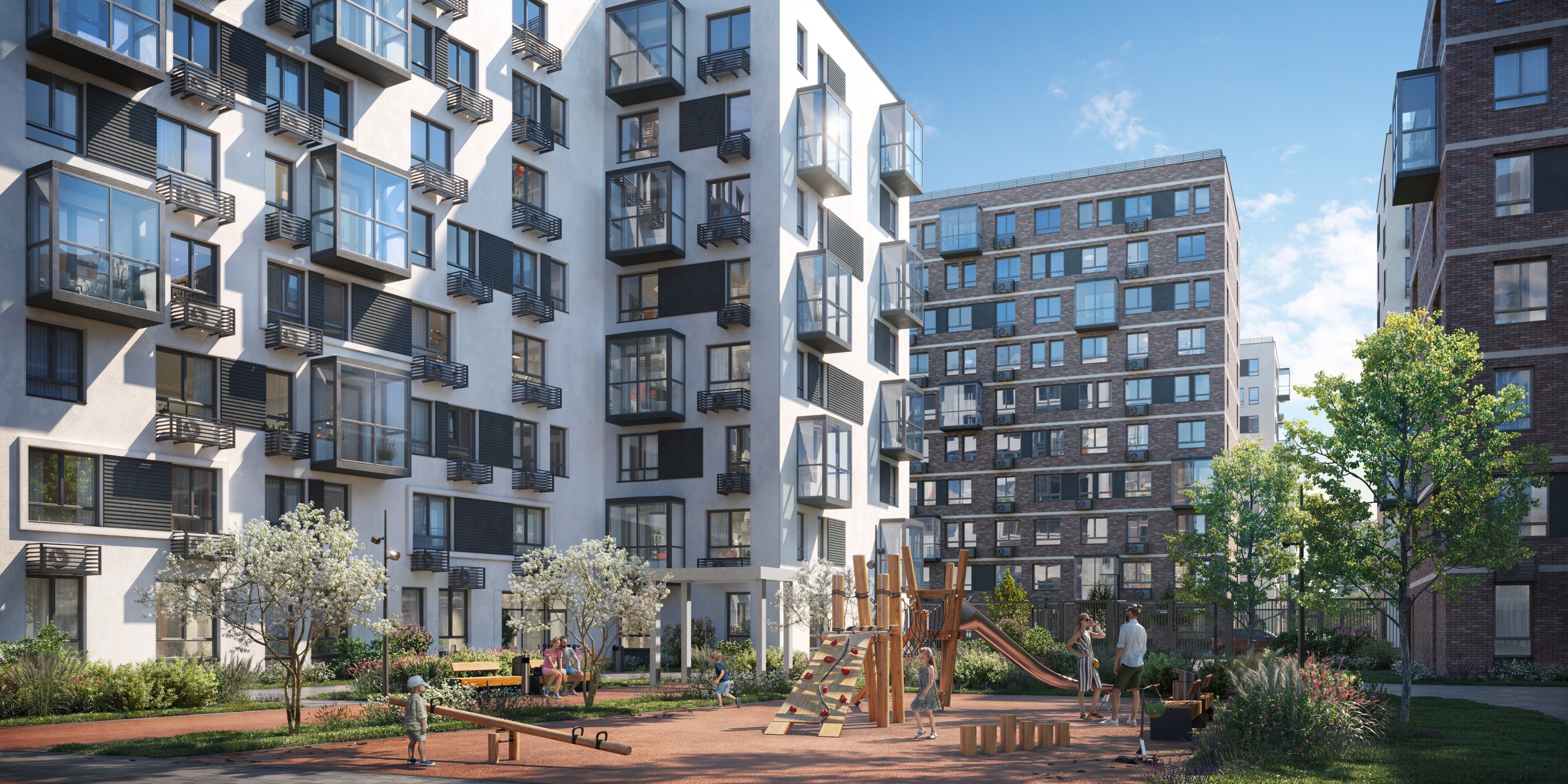 Планировка: 3-комн. квартира 73.40 м² в новостройке Курортный Квартал