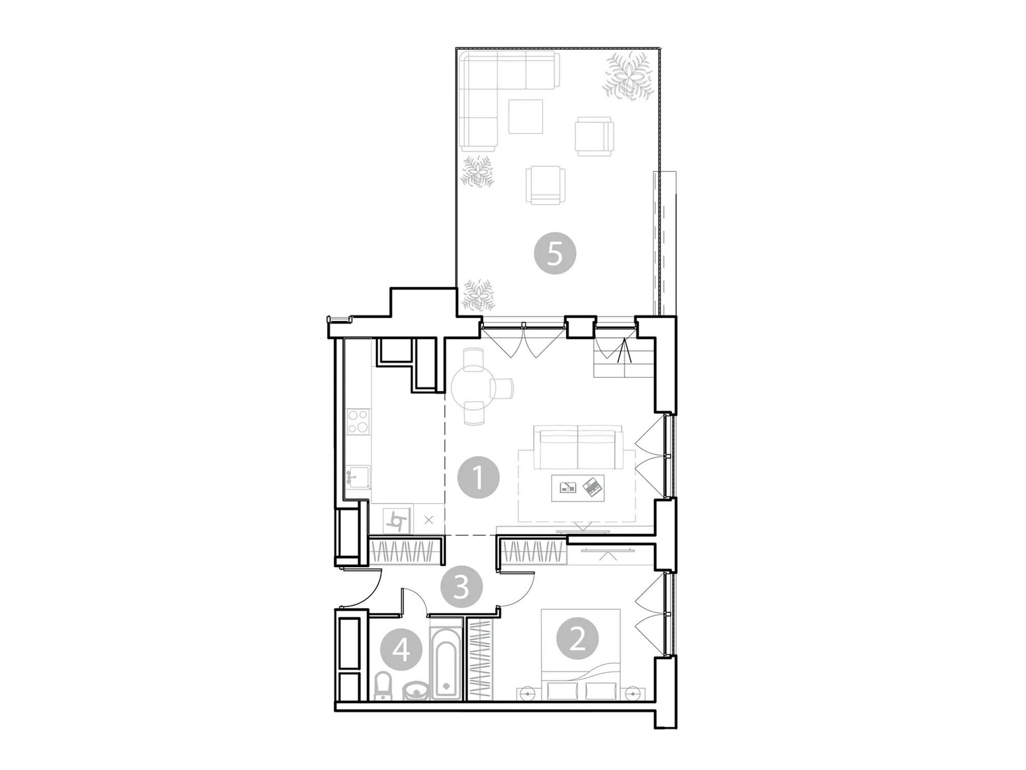 Планировка: 2-комн. квартира 82.75 м² в новостройке Эвопарк Сокольники