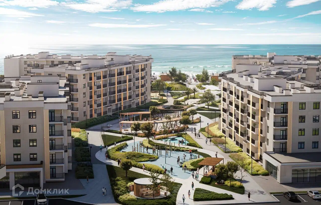 Планировка: Студия 33.40 м² в новостройке МореТут